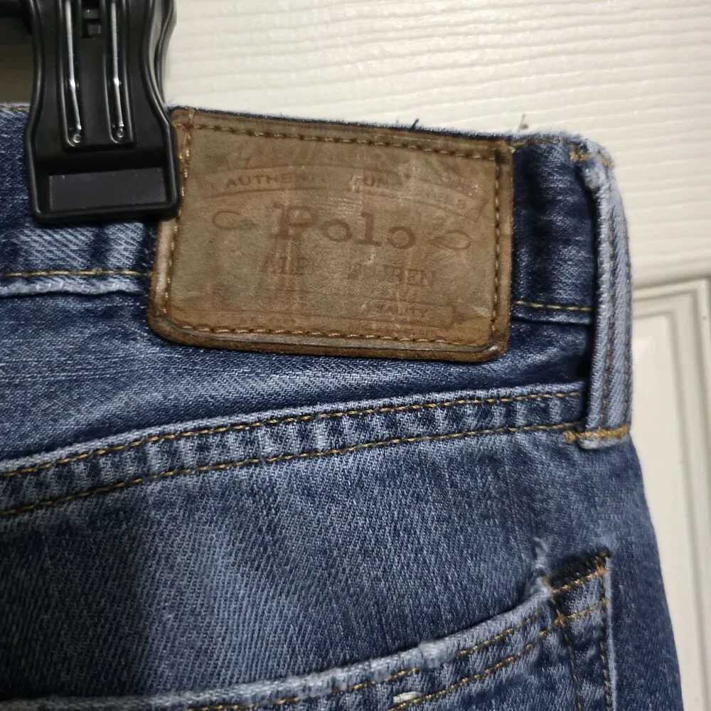 Polo Ralph Lauren Hampton Relaxed Jeans Mens 36x34 Blue Straight Leg Denim